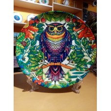 Тарелка сувенирная "Сова яркая" 20 см